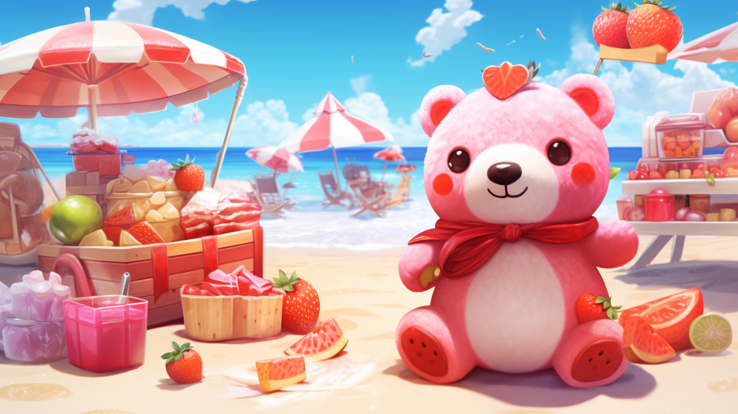 vibrant beach scenes, colorful fruits, and playful animal prints