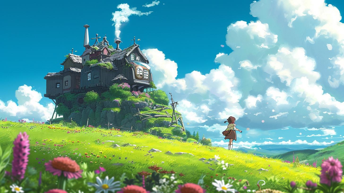 Surreal anime landscape art for your device background