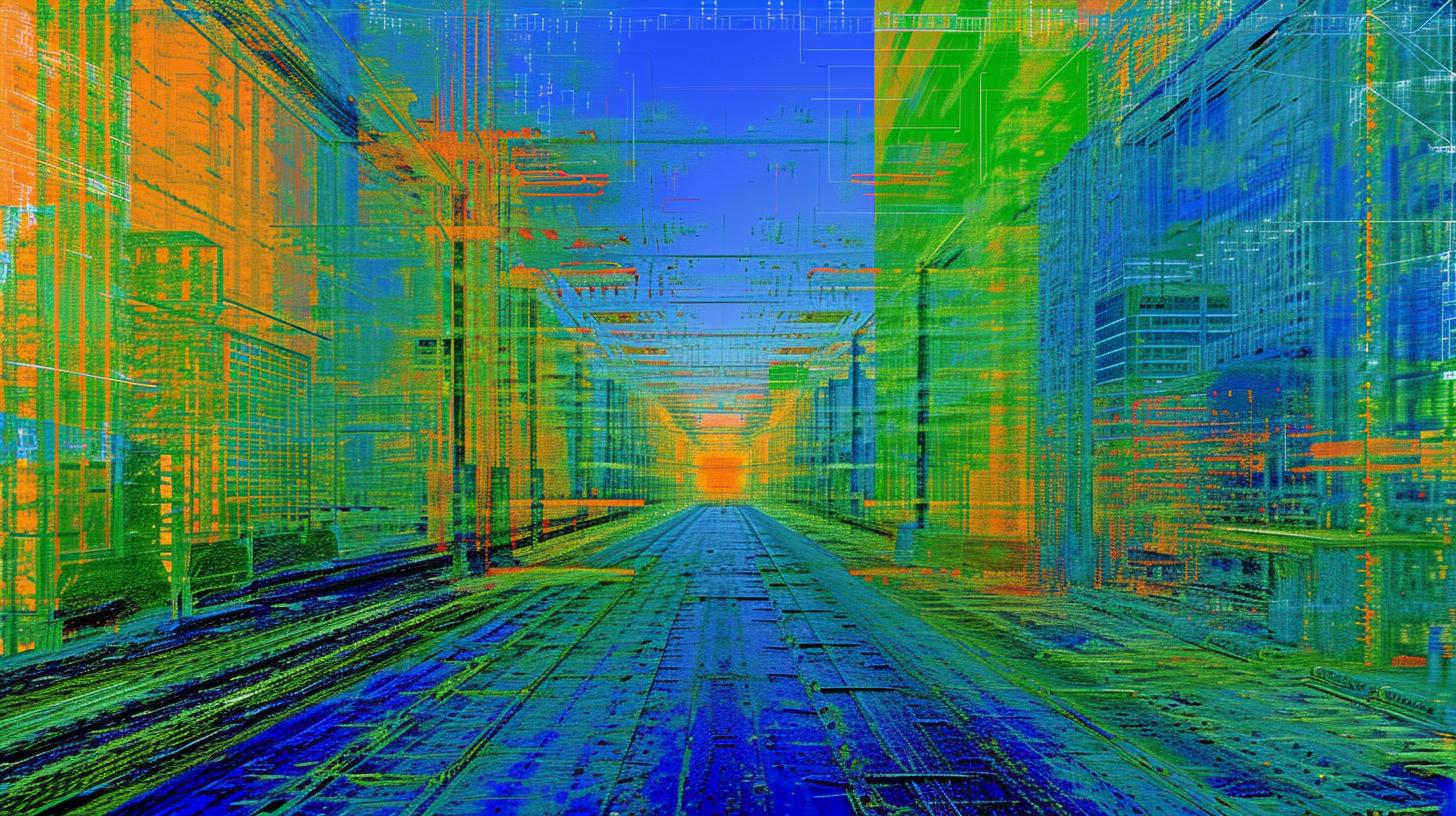 A mesmerizing video showing glitching visuals
