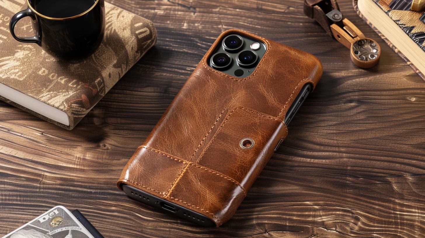 Premium iPhone 14 Pro Leather Case