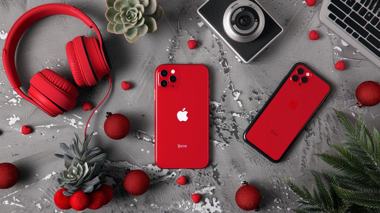 Sleek iPhone 12 in Red