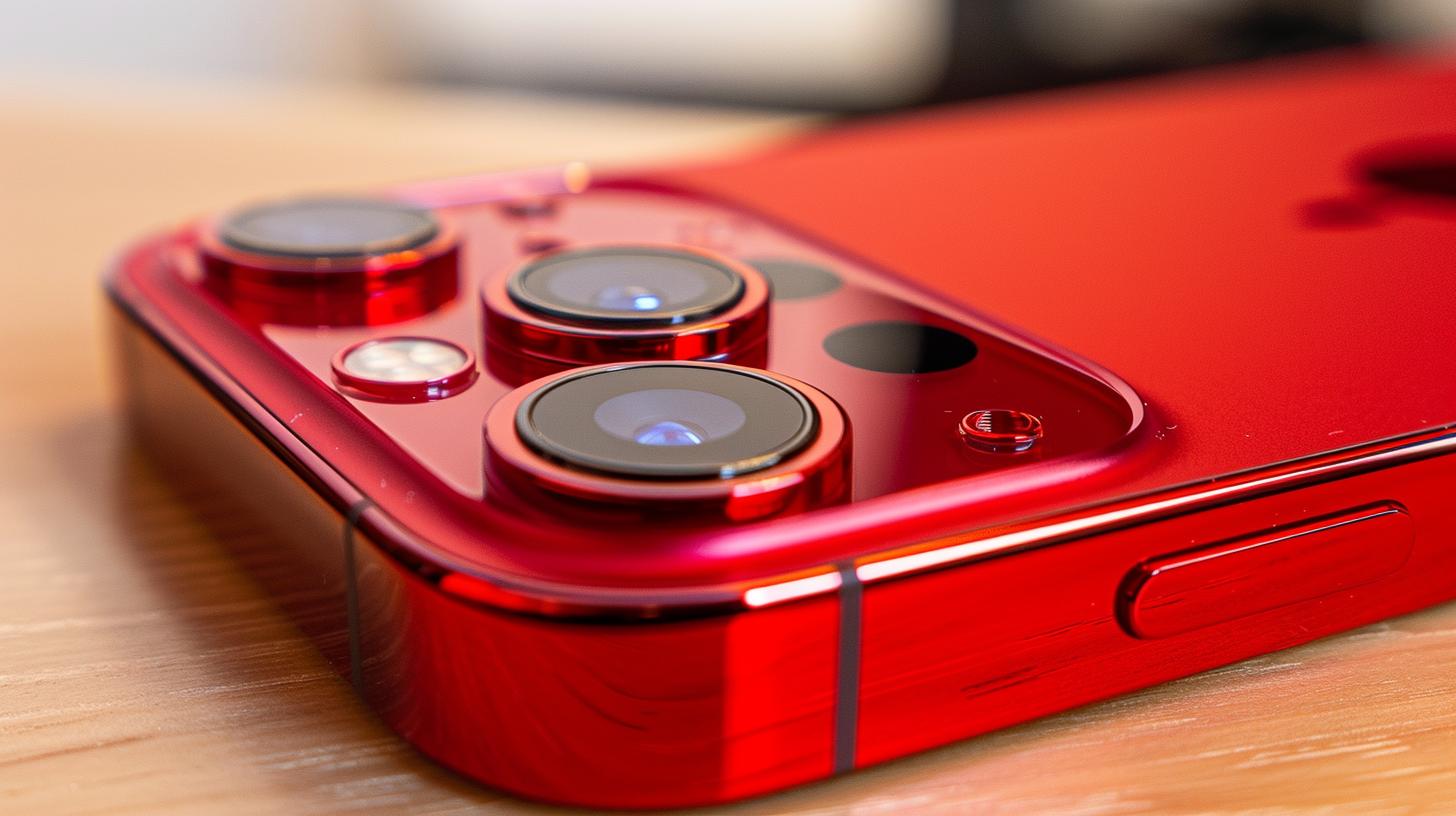 Bold Red iPhone 12 Model