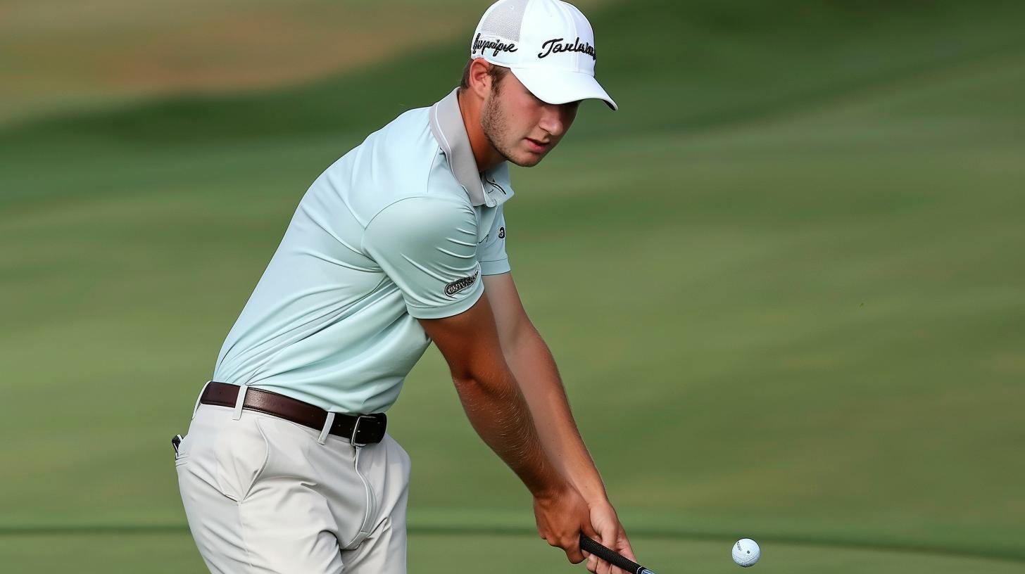 Austin Lemieux in action during a golf game