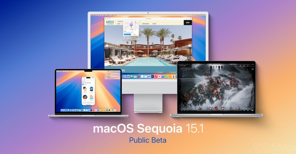 Apple releases public beta 2 for iPadOS 18.1, macOS Sequoia 15.1, more