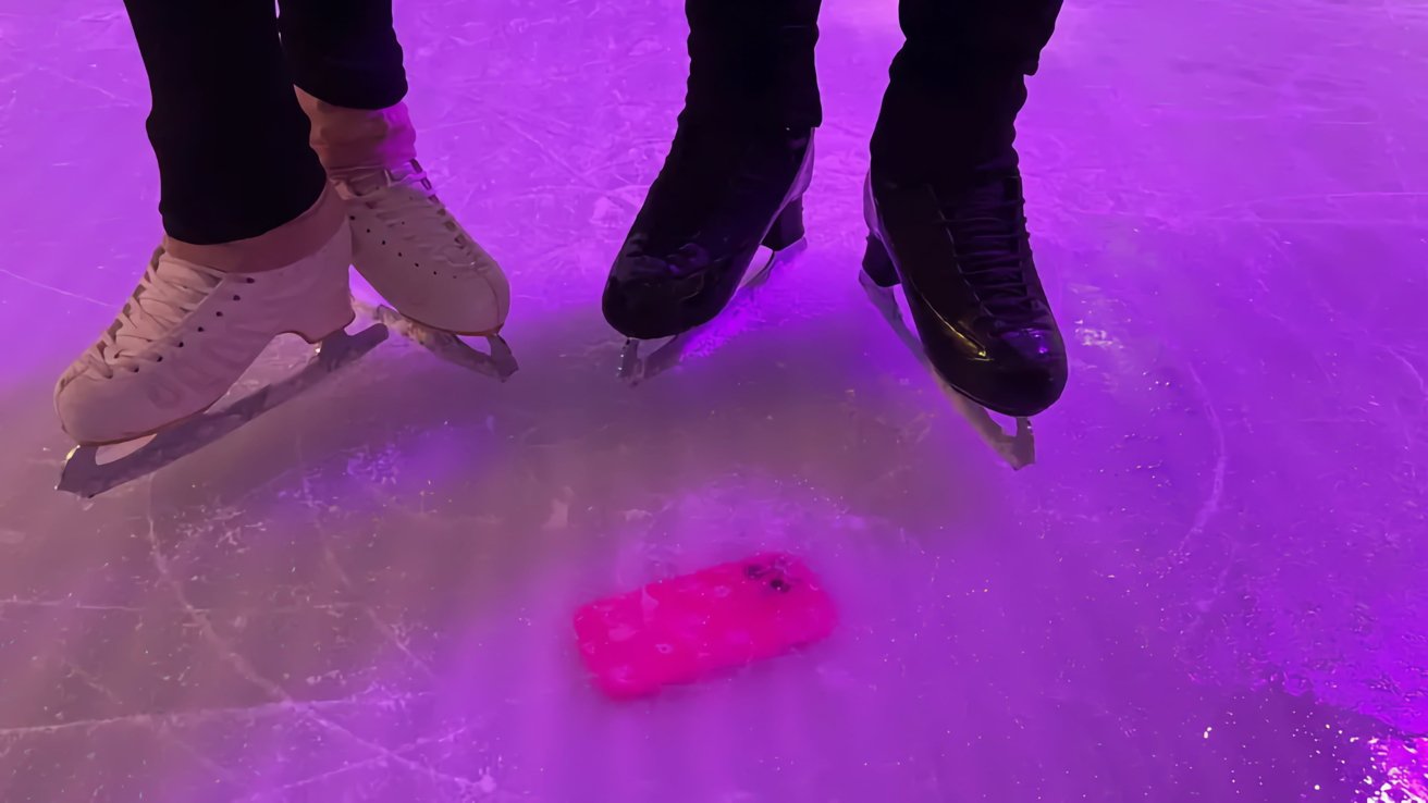 No cold calls for iPhone stuck in an ice rink