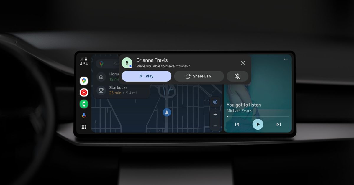 Android Auto 13.4 update brings a splash of Material You colors