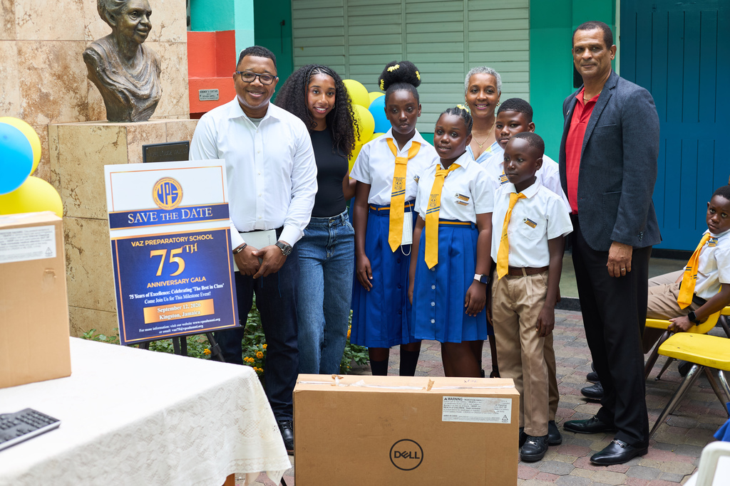 Vaz Prep Alumni and partners donate computers to schools